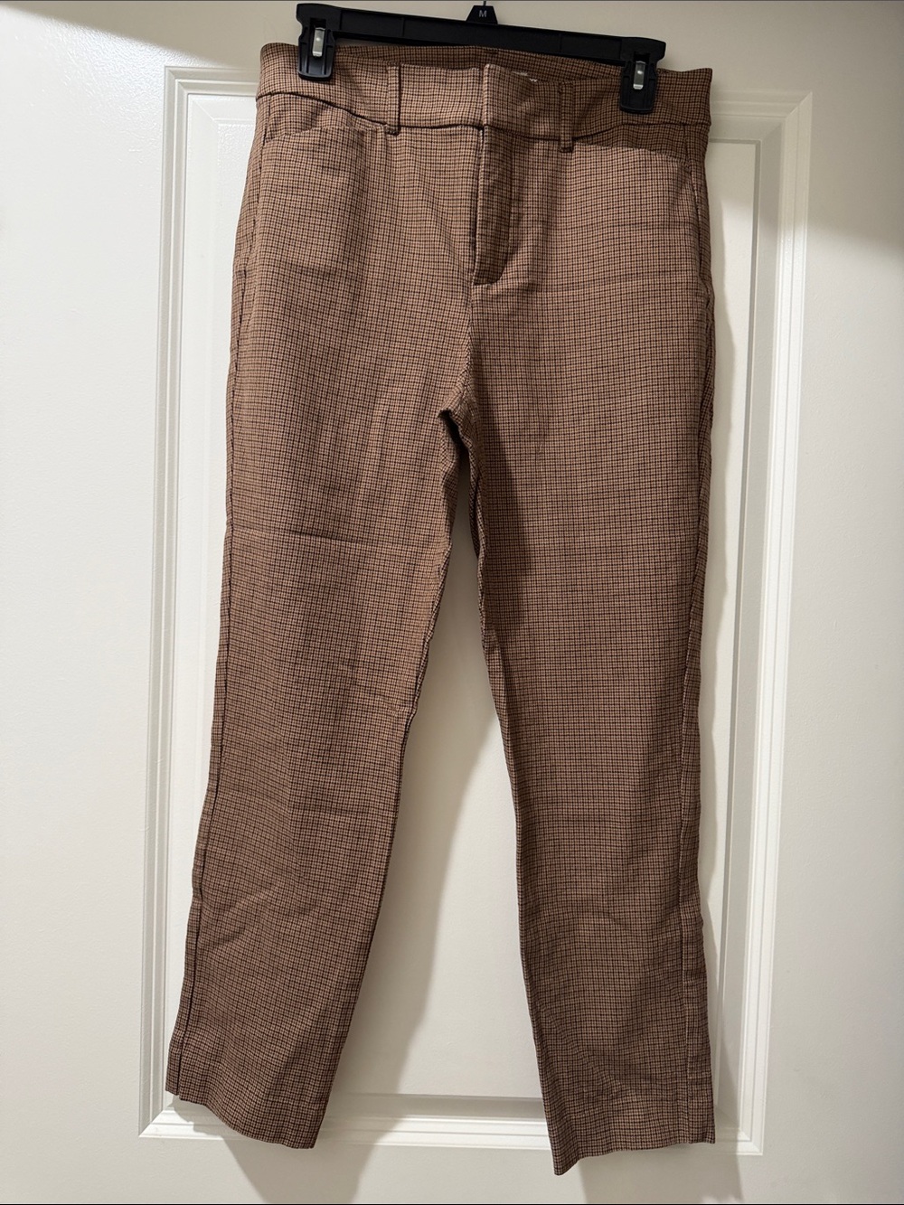 Old Navy Women's High Rise Pixie Skinny Micro-Check Trousers